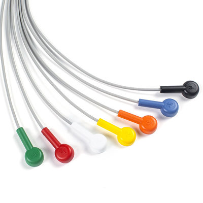 Leadwire Set 7 Leadwire ECG GE SEER 1000 3ช่อง IEC Snap รองรับสําหรับ GE SEER 1000
