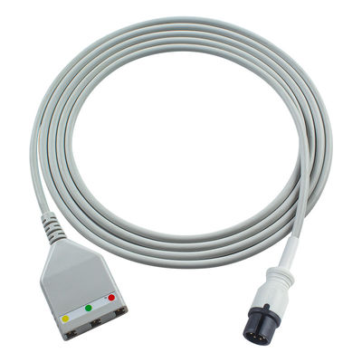 AAMI 6Pin ECG กระดานกระดาน Edan LL สไตล์ 3lead สาย 1.30M