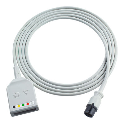 Mindray Datascope AAMI 6Pin Connector 5Lead ECG Trunk Adapter Cable 0010-30-12377 EV 6102 คาเบลขยาย ECG สไตล์ยูโร