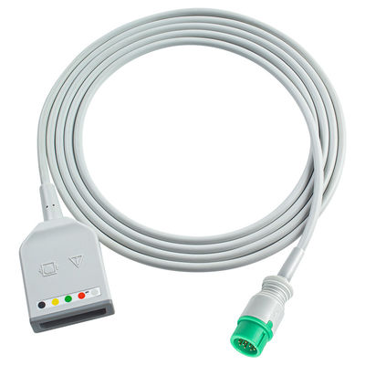 Mindray Datascope 12Pin 5Lead ECG กระเป๋าตัวปรับเคเบิล 0010-30-42719 009-004728-00 เคเบิลขยาย ECG