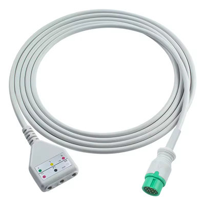 Comen 12Pin ECG กระดานกระดาน Comen สไตล์ยูโร 3Lead สาย 1.30M