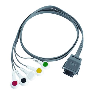 TPU Edan 5Lead ECG Holter Cable IEC Snap Shelf Life 24 เดือน สําหรับเครื่องมือทางการแพทย์ชีวภาพ