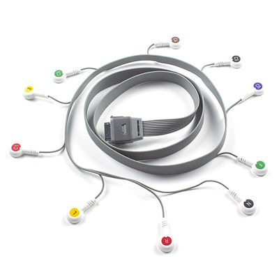 สีเทา 10 โลด ECG Holter Cable เหมาะสมสําหรับ Edan อุปกรณ์ชีววิทยา IEC Snap