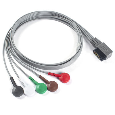 สอดคล้องกับ PH ECG Telemetry Leadwire - M4725A ECG Holter Cable 350-0173-03 สําหรับ Zymed DigiTrak-Plus