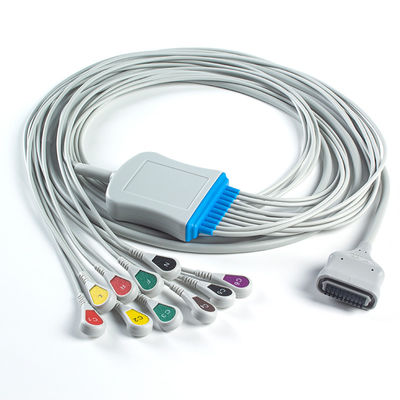 EDAN Dx12 10Lead ECG Holter Cable Snap 2.2M สายกระดูกและสายนํา ความยาว 0.8/1.2M