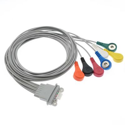 รองรับสําหรับ Schiller Medilog AR12 Plus ECG Holter Cable 7Lead IEC Snap AR4 Plus FD5