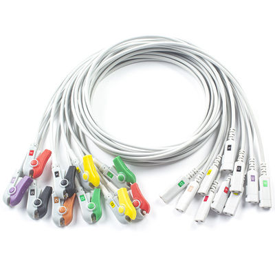 คอนเมด EKG Lead เหมาะสมกับ Latex-free 10Lead ECG การวินิจฉัยสายไฟฟ้า IEC Grabber