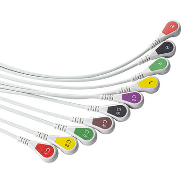รองรับ P-Hilips Trim 10Lead ECG Cable IEC Snap สําหรับ PageWriter Trim I, PageWriter Trim II