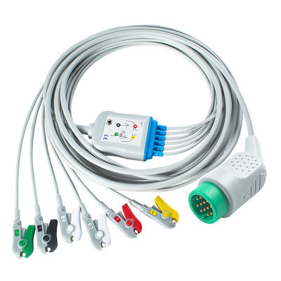 รองรับ Medtronic Lifepak 20e 6Lead ECG Cable IEC Grabber สําหรับสําหรับ Lifepak 12 20e 15 120