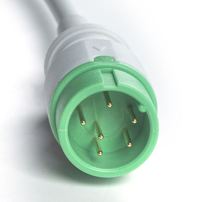 สีเทา รองรับ IVY 5Lead ECG Cable AHA Snap กว้าง 1m 3.0