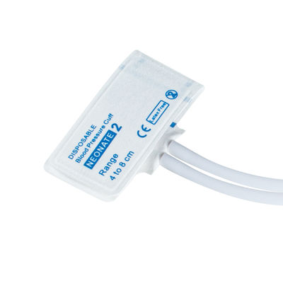 กล่องสองท่อ NIBP Neonatal Disposable Cuff ขนาด 2 4-8cm อายุการใช้งาน 24 เดือน