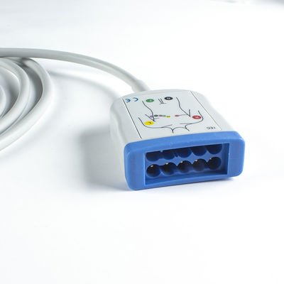 สายไฟฟ้า EKG P-Hilips ที่เข้ากันได้ - M1663A สําหรับ 78352C, 78354C, 78834C, 867036 HeartStart MRx, IntelliVue