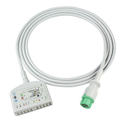 TPU Dynascope DS-5100E 12Pin ECG คาเบลผู้ป่วย 10Lead สําหรับผู้ใหญ่/เด็ก