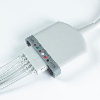 รองรับสําหรับ Multimed 6 Pod Cable ผู้ป่วย 3.5M 6Lead ECG กับ SpO2/Temperature/ECG Function