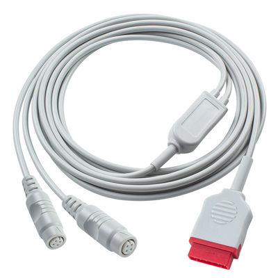 3.5M GE IBP Adapter Cable to Double P-Hilips Connector สําหรับอุปกรณ์การวินิจฉัยทางการแพทย์