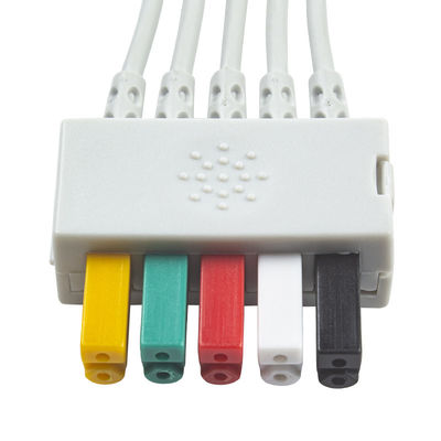 Siemens คาเบลผู้ป่วย ECG 5 Lead Siemens IEC Grabber ECG Lead สําหรับผู้ใหญ่หรือเด็กในสีเทา