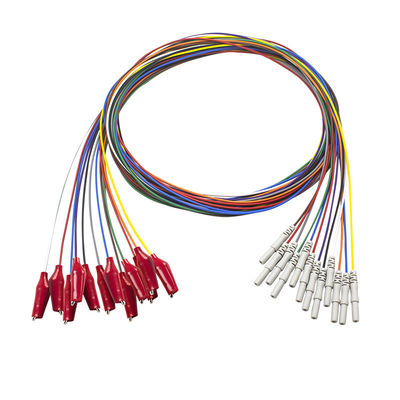 Din 1.5 มม.Grabber สไตล์นุ่มด้านนอกคลิปจระเข้ EEG Electrodes ชุบทอง EEG EMG สายไฟ Electrode