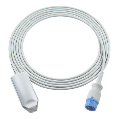 สร้าง K12 ผู้ใหญ่ Finger Clip SpO2 เซ็นเซอร์ 8Pin 3.0M SpO2 สอบ