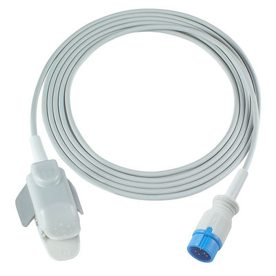 สร้าง K12 ผู้ใหญ่ Finger Clip SpO2 เซ็นเซอร์ 8Pin 3.0M SpO2 สอบ