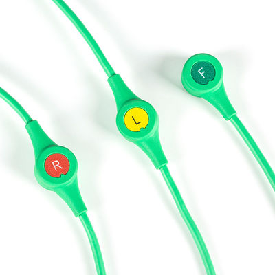 สายนำไฟฟ้า ECG แบบใช้ซ้ำได้ Drager S-iemens Monolead 3Lead IEC Snap MS14555 สายนำไฟฟ้า ECG
