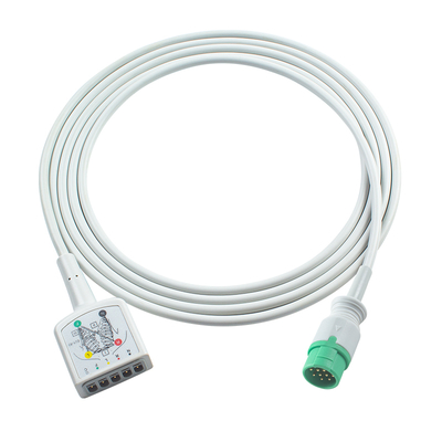 สายเคเบิลหลัก ECG 3lead AAMI 130 ซม. 12 พิน ชนิด VS