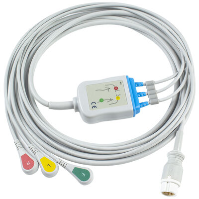 สาย ECG 5 Lead 12Pin M1975A สําหรับเด็กผู้ใหญ่