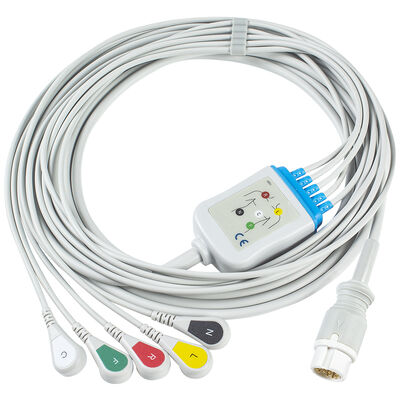 สาย ECG 5 Lead 12Pin M1975A สําหรับเด็กผู้ใหญ่