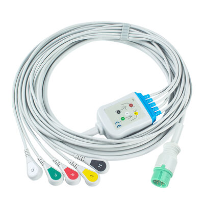 Yonker IE12 E12 E12S 9Pin Multi-Parameter Monitor ECG Cable 6Pin สายไฟ ECG และสายนํา