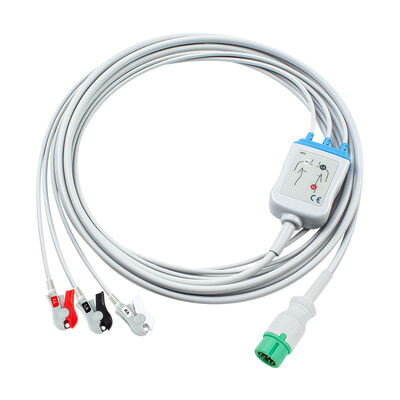 Yonker 12Pin E12 One โดยตรง ECG สาย ECG สายและสายไฟ 3 ตะกั่ว AHA IEC