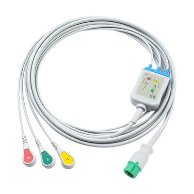 Yonker 12Pin E12 One โดยตรง ECG สาย ECG สายและสายไฟ 3 ตะกั่ว AHA IEC