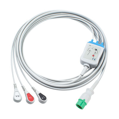 Yonker 12Pin E12 One โดยตรง ECG สาย ECG สายและสายไฟ 3 ตะกั่ว AHA IEC