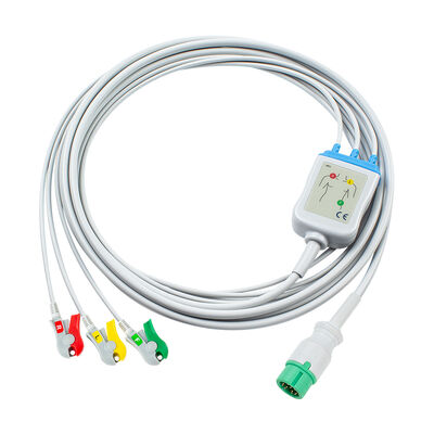 Yonker 12Pin E12 One โดยตรง ECG สาย ECG สายและสายไฟ 3 ตะกั่ว AHA IEC