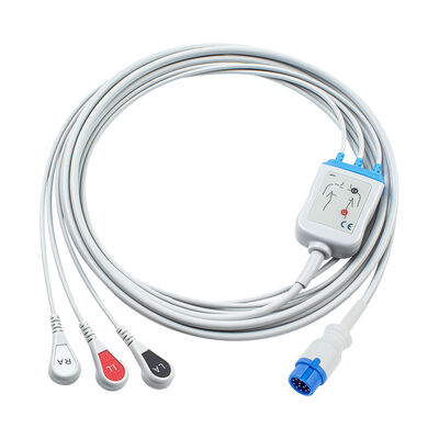 Innomed Cardio-Aid CA360-B เครื่องกระตุ้นหัวใจ 12Pin ECG EKG สายเคเบิลและสายไฟ 3 ตะกั่ว
