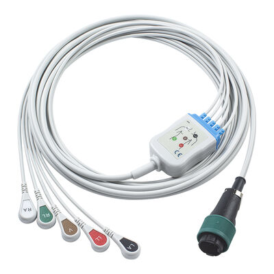 Saadat 6pin 8pin one piece ECG Cable และสายไฟ