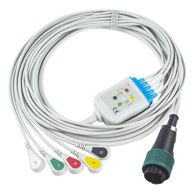 Saadat 6pin 8pin one piece ECG Cable และสายไฟ
