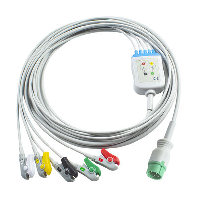 Zoncare PM7000D 3/4/5สายเคเบิล ECG แบบตะกั่วและสายไฟ