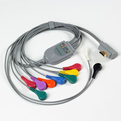 Compatible 10 Lead LEPU Creative TH12 ECG EKG Holter Cables Holter ECG EKG Cable and Leadwires Snap