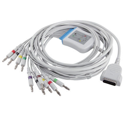 สายเคเบิลและสายไฟ GE Marqutte EKG ตัวเชื่อมต่อ IEC 4.0Banana MAC500 MAC600 2104727-001