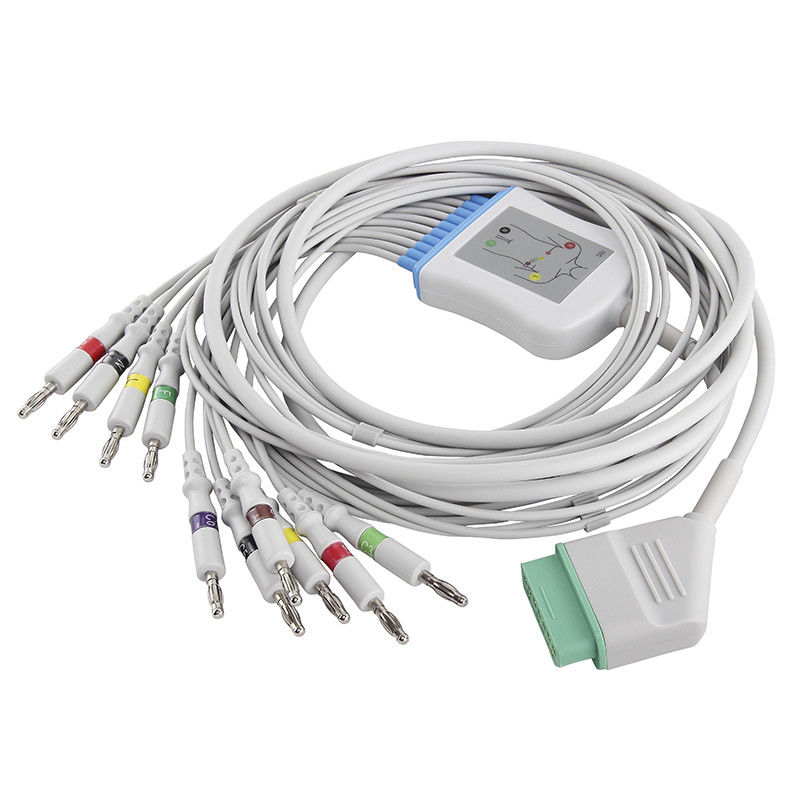 Nihon Kohden ญี่ปุ่น BSM-2301 BSM-2353 01.57.107048 EKG CableLeadwires 4.0Banana