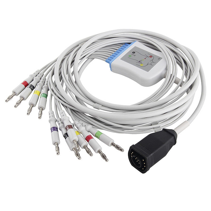 สายเคเบิล Zoll EKG ซีรี่ส์ E/M และขั้วต่อ Leadwires IEC 4.0 Banana