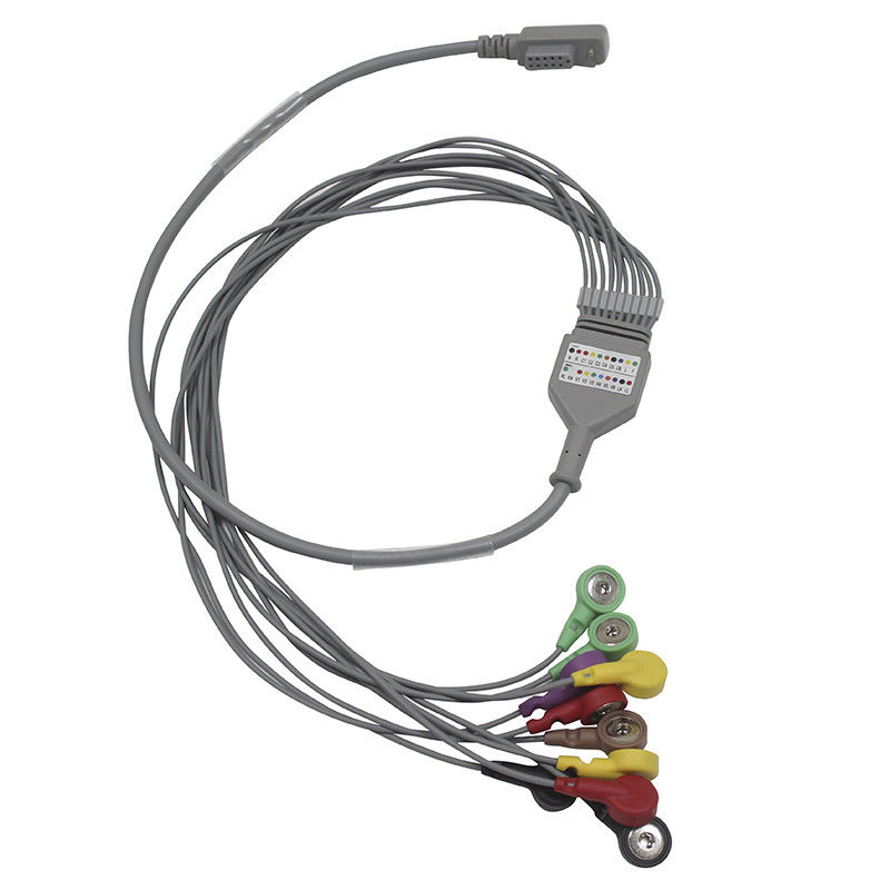 JincoMed New Type Holter ECG Cable และ Leadwires 10 ลีดมอนิเตอร์สำหรับผู้ป่วย