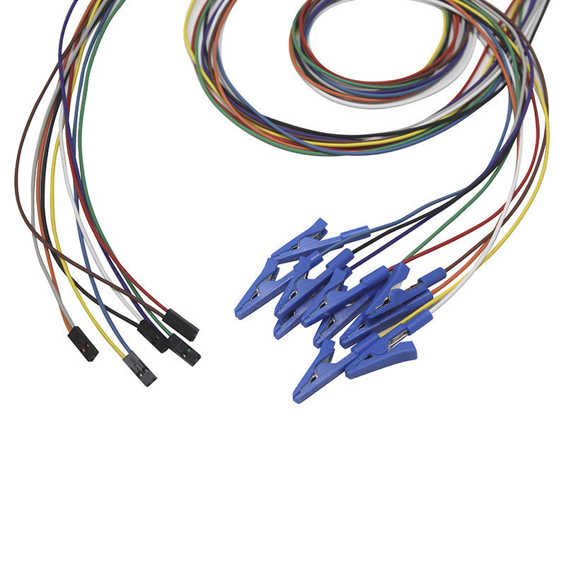 DuPont 2 Pin Plug Grabber คลิปจระเข้คลิปจระเข้ EEG ขั้วไฟฟ้า Leadwires EEG EMG สายไฟ Electrode