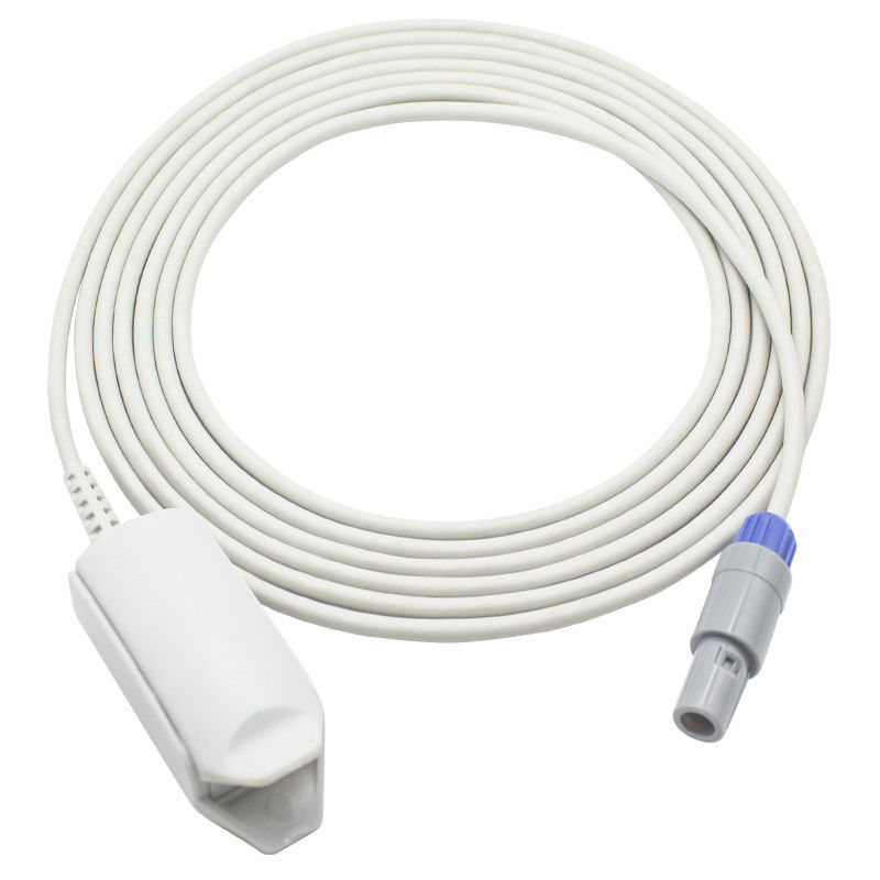 Adecon เซ็นเซอร์ SpO2 แบบนำกลับมาใช้ใหม่ MCF-21L DK-8000D DK-8000L 6Pin คลิปนิ้วสำหรับผู้ใหญ่ SpO2 Probe