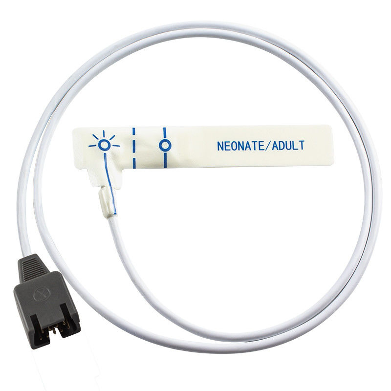 สีขาวฟองเด็ก SpO2 เซนเซอร์ DB9 9Pin สําหรับ Rad-7 Rad-8 85CM