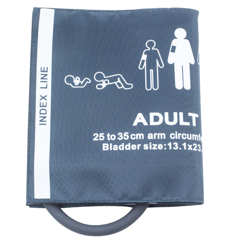 25-35cm NIBP Cuff ผู้ใหญ่ Single Tube Nylon Cuff นำกลับมาใช้ใหม่เครื่องวัดความดันโลหิต Cuff