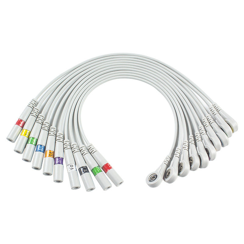 ECG Parts Banana เพื่อ Snap ECG Adapter Pigtail Adapters 9281-002-50 4mm ECG Electrode Connector