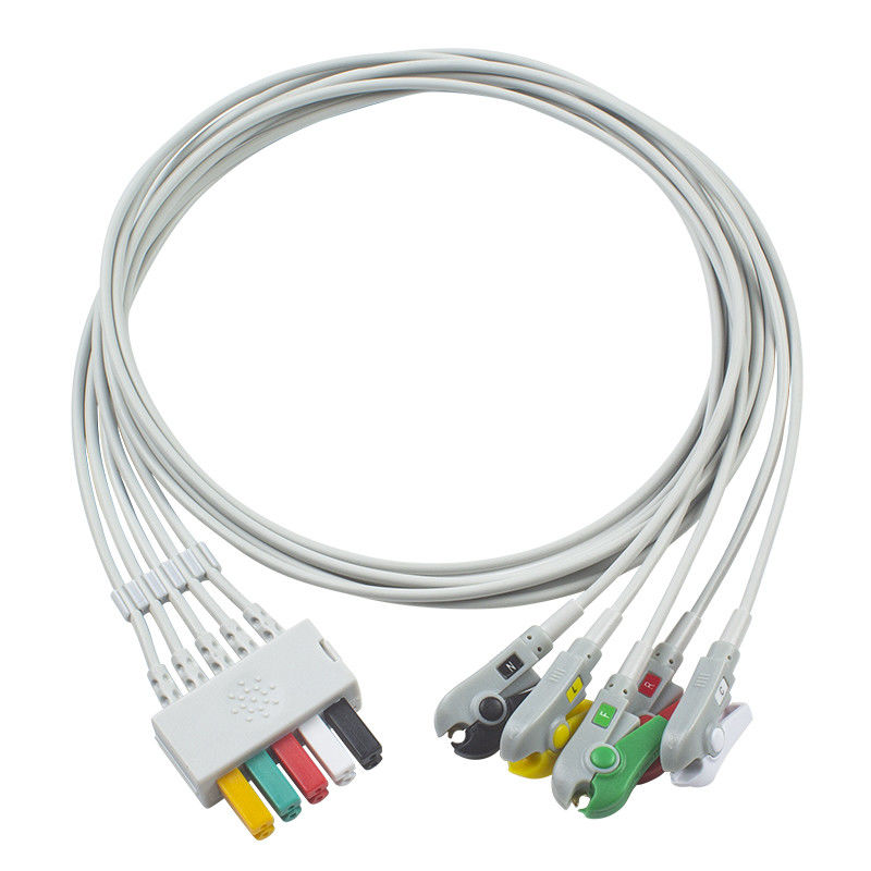 S-iemens/Drager 5956359 MP03414 ECG Leadwire 5Lead ECG สายเคเบิลที่ถอดออกได้
