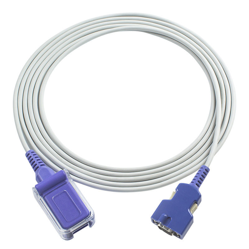 สายเคเบิล N-ellcor Spo2 DOC-10 14 พินไปยังสายเคเบิลต่อขยาย DB9 SpO2 3.0M TPU