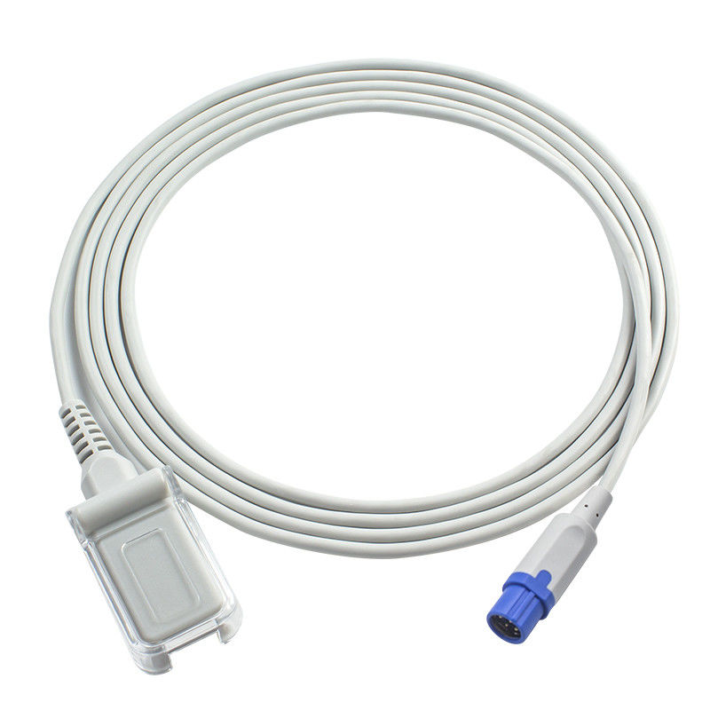Drager S-iemens SpO2 Sensor Probe 7 พินกับสายเคเบิลต่อขยาย DB9 SpO2 2.4M TPU