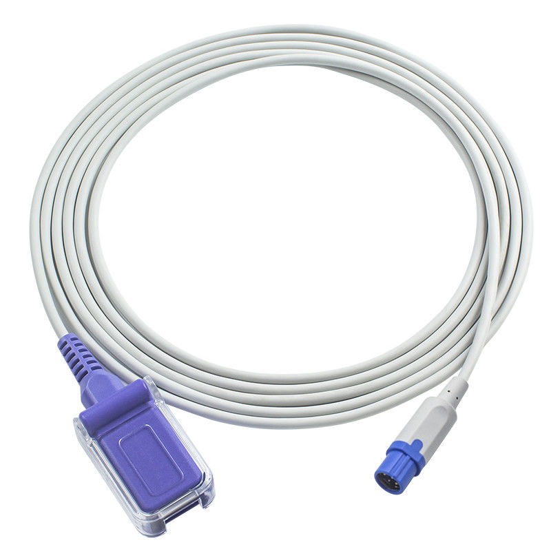 สายเคเบิลเซ็นเซอร์ Drager Siemens SpO2 N-ellcor Oxi-max 7Pin ถึงสายเคเบิล DB9 2.4M TPU